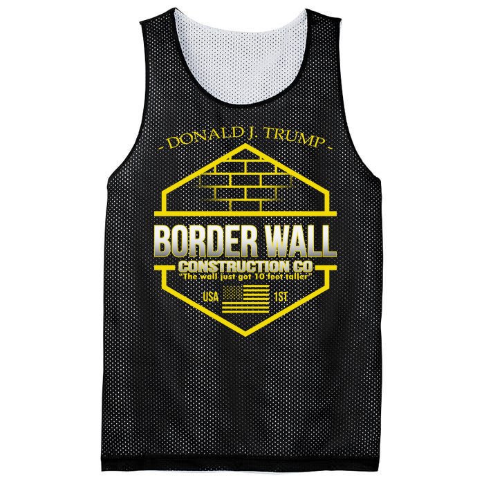 Donald Trump Border Wall Construction Co Mesh Reversible Basketball Jersey Tank