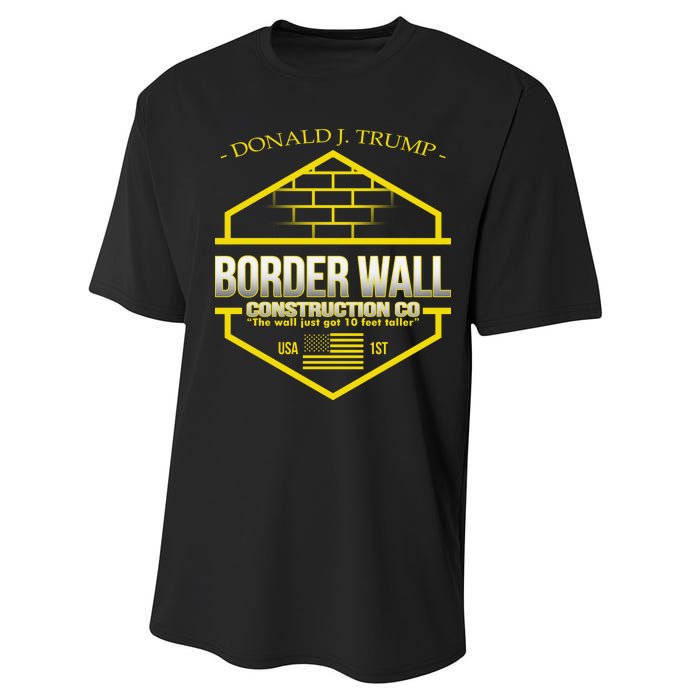 Donald Trump Border Wall Construction Co Performance Sprint T-Shirt