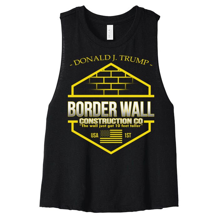 Donald Trump Border Wall Construction Co Women's Racerback Cropped Tank