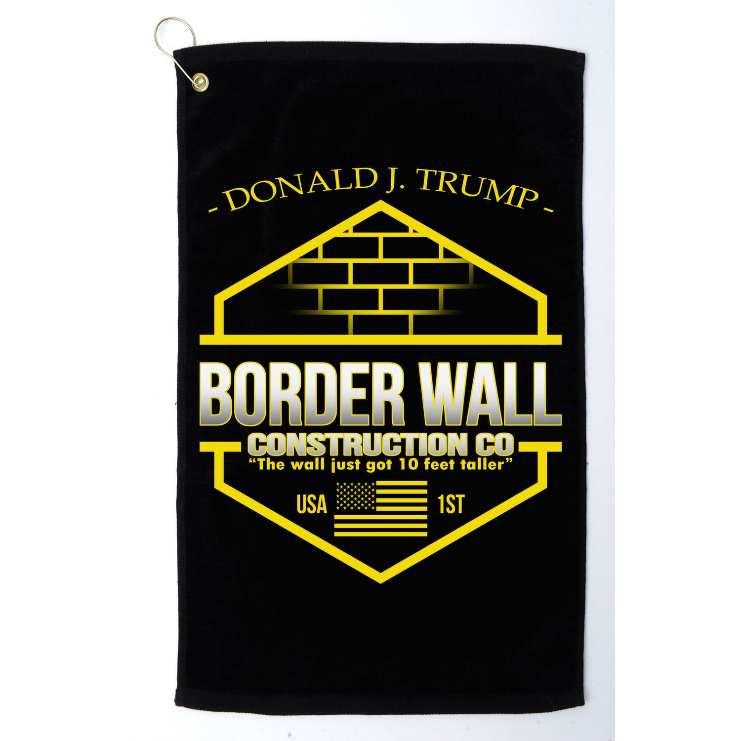Donald Trump Border Wall Construction Co Golf Towel