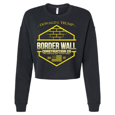 Donald Trump Border Wall Construction Co Cropped Pullover Crew