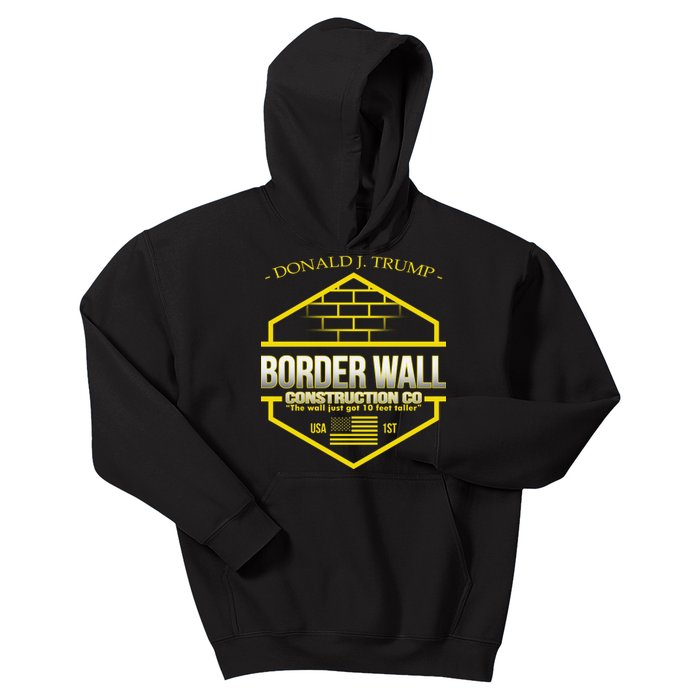 Donald Trump Border Wall Construction Co Kids Hoodie