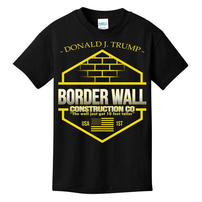 Donald Trump Border Wall Construction Co Kids T-Shirt