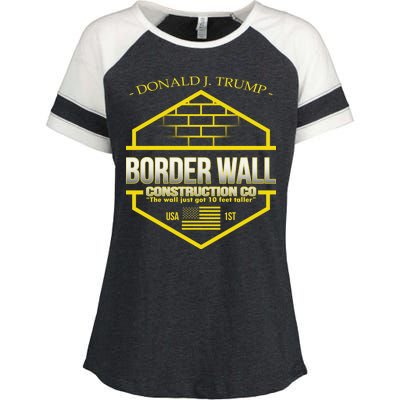 Donald Trump Border Wall Construction Co Enza Ladies Jersey Colorblock Tee