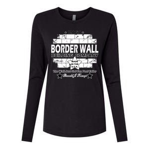 Donald Trump Border Wall Construction Company Womens Cotton Relaxed Long Sleeve T-Shirt