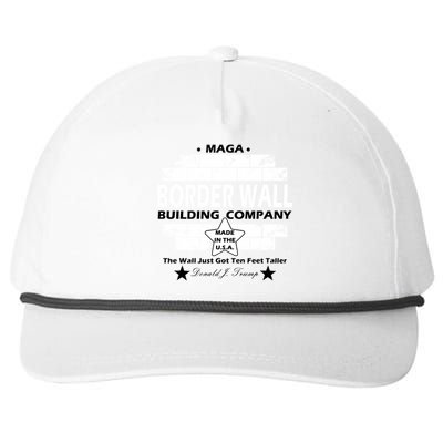 Donald Trump Border Wall Construction Company Snapback Five-Panel Rope Hat