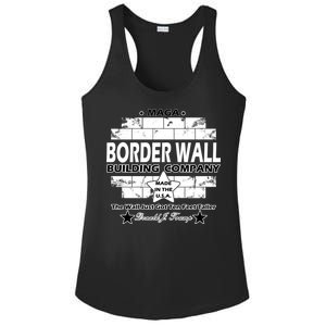 Donald Trump Border Wall Construction Company Ladies PosiCharge Competitor Racerback Tank