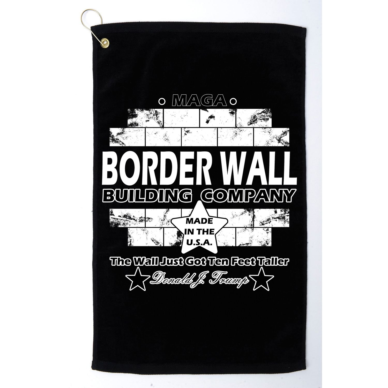 Donald Trump Border Wall Construction Company Golf Towel