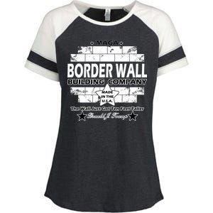 Donald Trump Border Wall Construction Company Enza Ladies Jersey Colorblock Tee