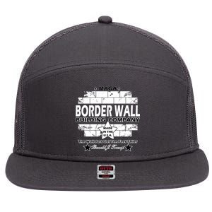 Donald Trump Border Wall Construction Company 7 Panel Mesh Trucker Snapback Hat