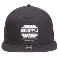 Donald Trump Border Wall Construction Company 7 Panel Mesh Trucker Snapback Hat