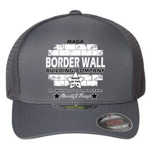 Donald Trump Border Wall Construction Company Flexfit Unipanel Trucker Cap