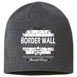 Donald Trump Border Wall Construction Company Sustainable Beanie