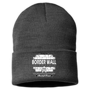 Donald Trump Border Wall Construction Company Sustainable Knit Beanie