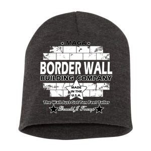 Donald Trump Border Wall Construction Company Short Acrylic Beanie