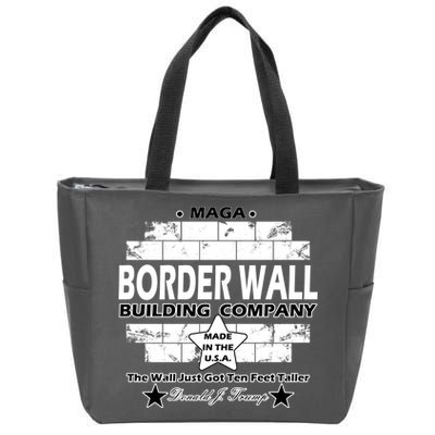 Donald Trump Border Wall Construction Company Zip Tote Bag