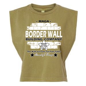 Donald Trump Border Wall Construction Company Garment-Dyed Women's Muscle Tee