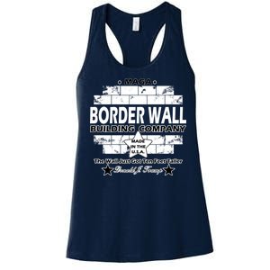 Donald Trump Border Wall Construction Company Women's Racerback Tank