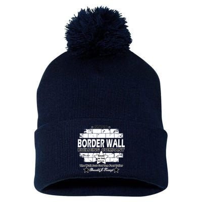 Donald Trump Border Wall Construction Company Pom Pom 12in Knit Beanie