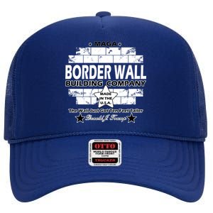 Donald Trump Border Wall Construction Company High Crown Mesh Back Trucker Hat