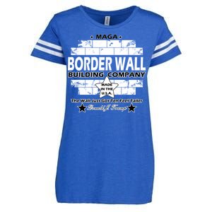 Donald Trump Border Wall Construction Company Enza Ladies Jersey Football T-Shirt