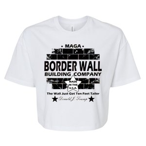 Donald Trump Border Wall Construction Company Bella+Canvas Jersey Crop Tee