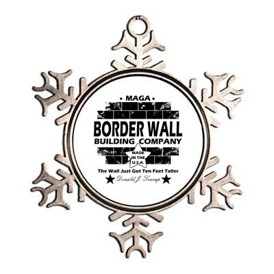 Donald Trump Border Wall Construction Company Metallic Star Ornament