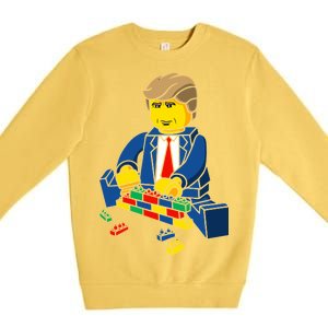 Donald Trump Building a Wall out of Toys Premium Crewneck Sweatshirt