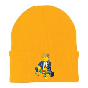 Donald Trump Building a Wall out of Toys Knit Cap Winter Beanie