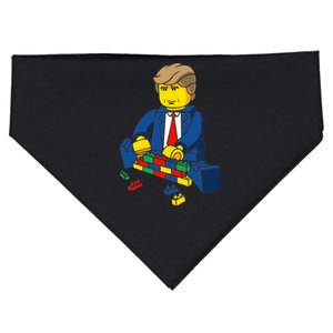 Donald Trump Building a Wall out of Toys USA-Made Doggie Bandana