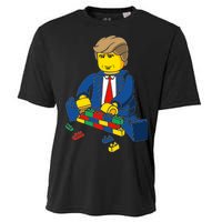 Donald Trump Building a Wall out of Toys Cooling Performance Crew T-Shirt