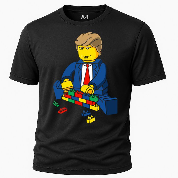 Donald Trump Building a Wall out of Toys Cooling Performance Crew T-Shirt