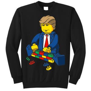 Donald Trump Building a Wall out of Toys Sweatshirt