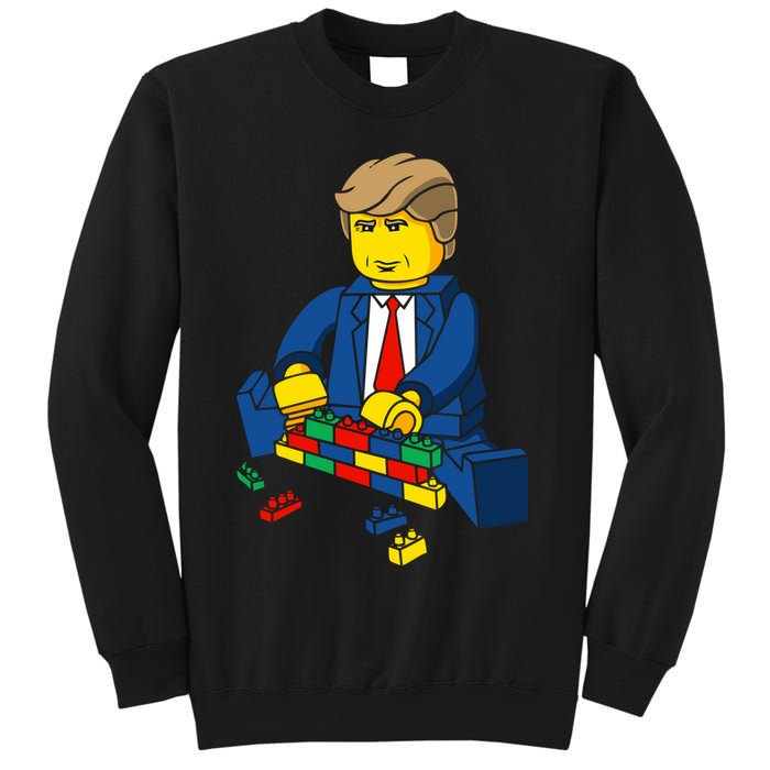 Donald Trump Building a Wall out of Toys Sweatshirt
