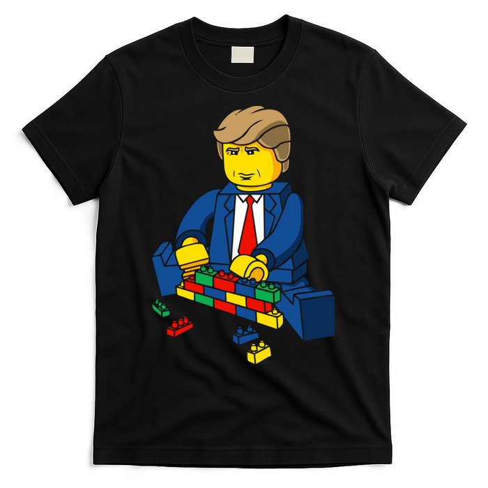 Donald Trump Building a Wall out of Toys T-Shirt