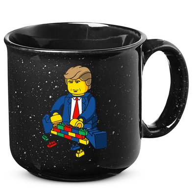 Donald Trump Building a Wall out of Toys 15oz Campfire Ceramic Mug