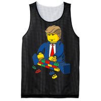 Donald Trump Building a Wall out of Toys Mesh Reversible Basketball Jersey Tank