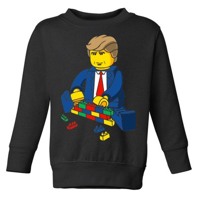 Donald Trump Building a Wall out of Toys Toddler Sweatshirt