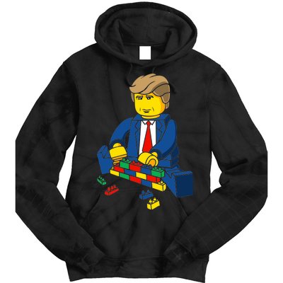 Donald Trump Building a Wall out of Toys Tie Dye Hoodie