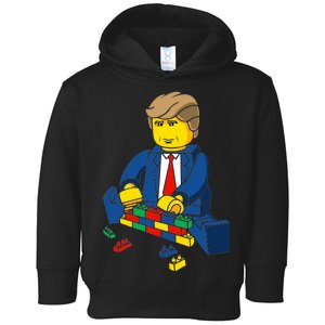 Donald Trump Building a Wall out of Toys Toddler Hoodie