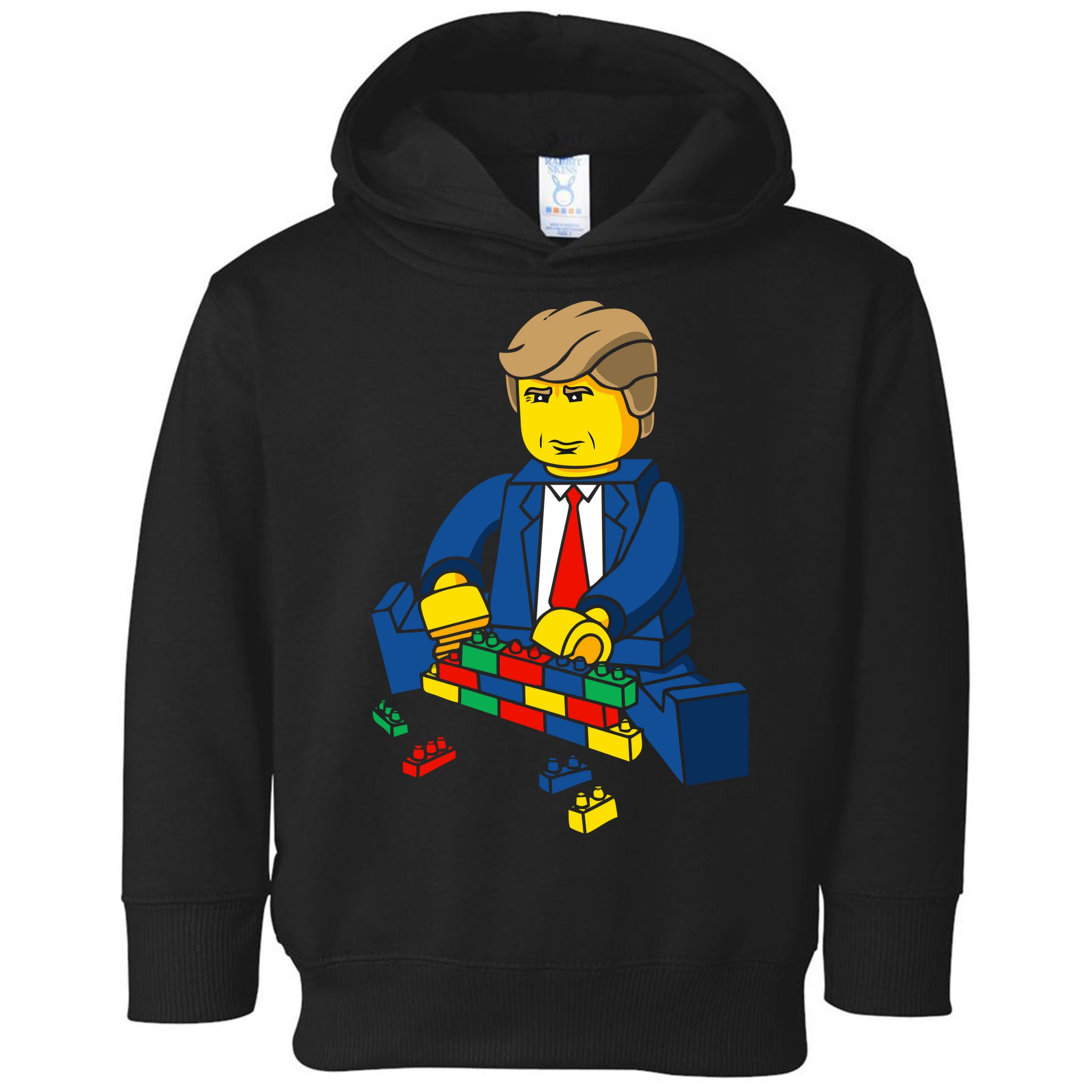 Donald Trump Building a Wall out of Toys Toddler Hoodie