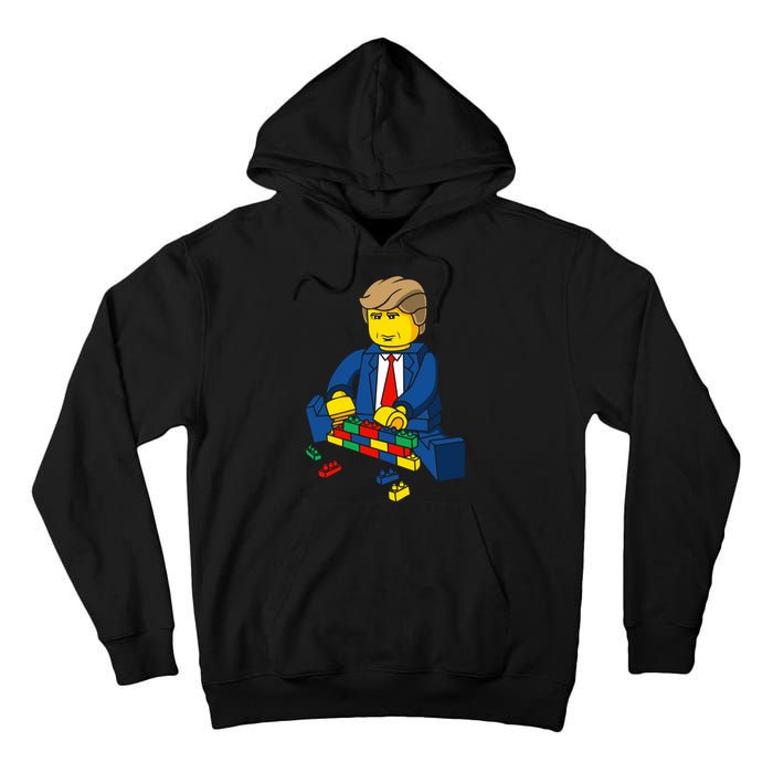 Donald Trump Building a Wall out of Toys Tall Hoodie