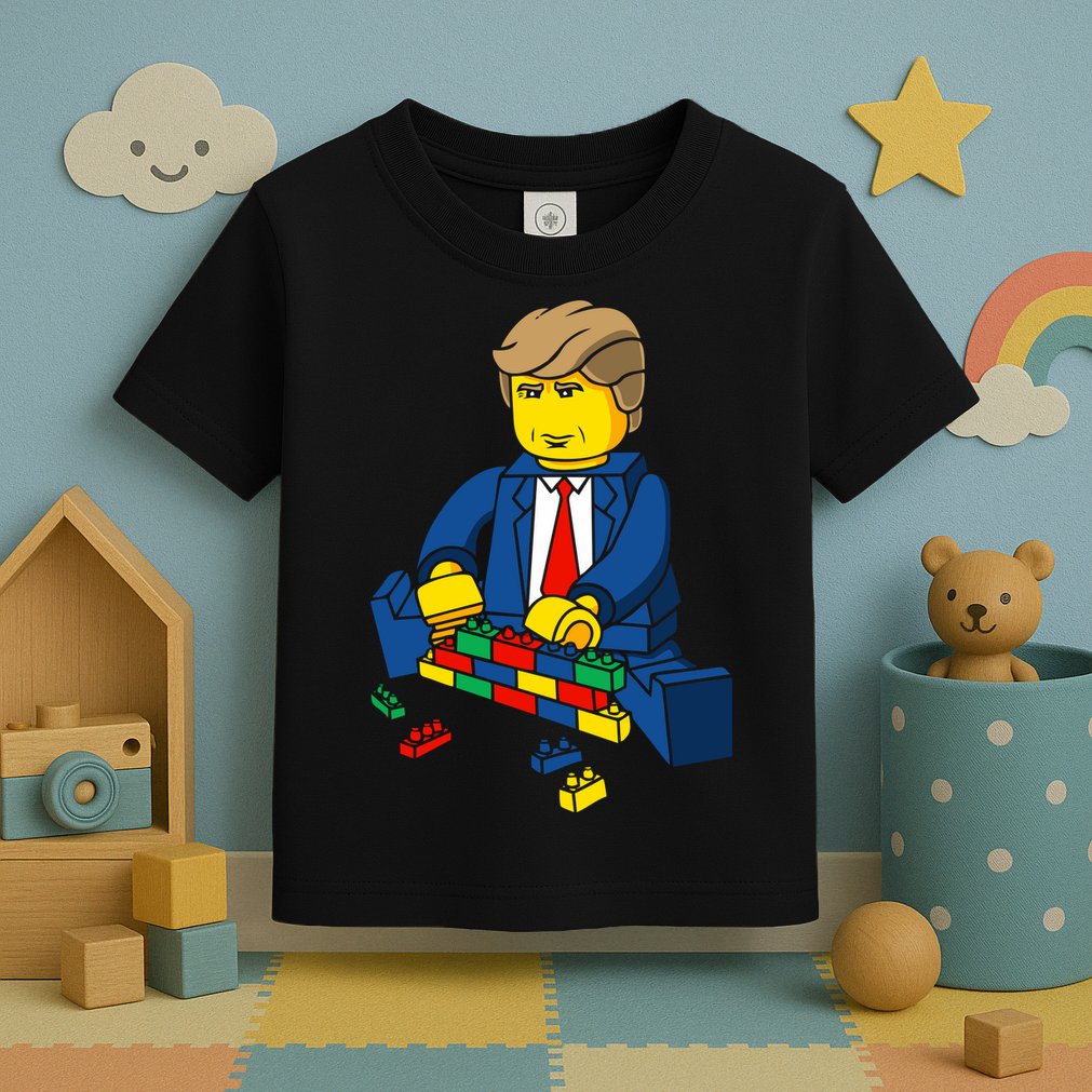 Donald Trump Building a Wall out of Toys Toddler T-Shirt