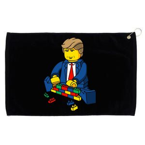 Donald Trump Building a Wall out of Toys Grommeted Golf Towel