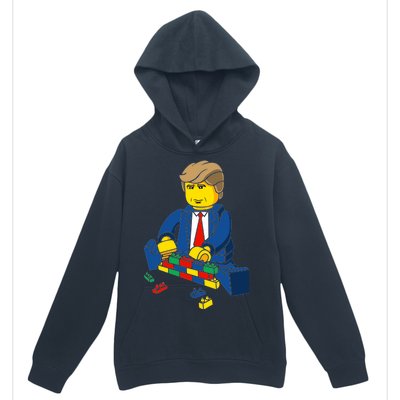 Donald Trump Building a Wall out of Toys Urban Pullover Hoodie