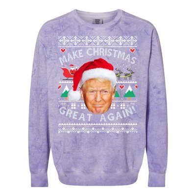 Donald Trump Christmas Colorblast Crewneck Sweatshirt