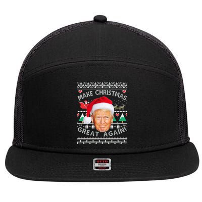 Donald Trump Christmas 7 Panel Mesh Trucker Snapback Hat