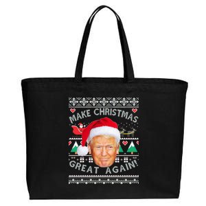 Donald Trump Christmas Cotton Canvas Jumbo Tote