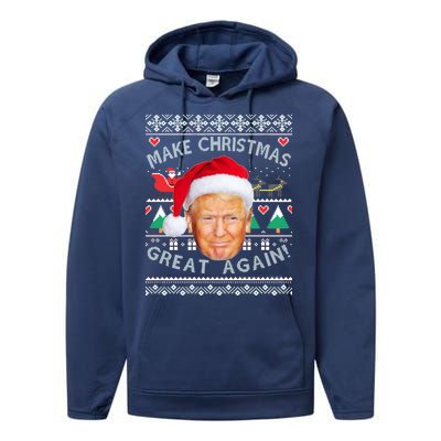 Donald Trump Christmas Performance Fleece Hoodie