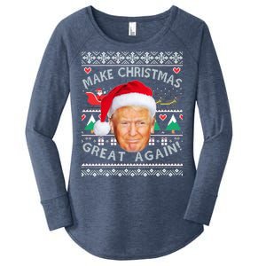 Donald Trump Christmas Women's Perfect Tri Tunic Long Sleeve Shirt